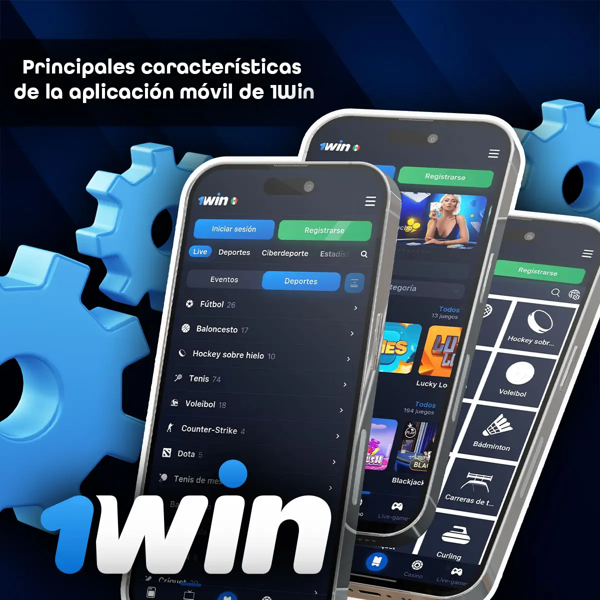 Características de la aplicación oficial 1win Casino
